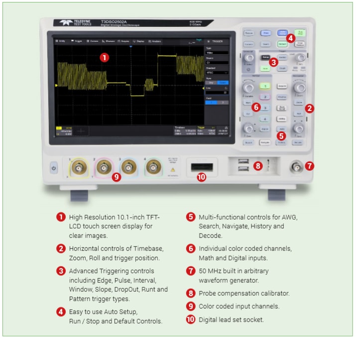 Teledyne LeCroy T3DSO2000Aオシロスコープ
